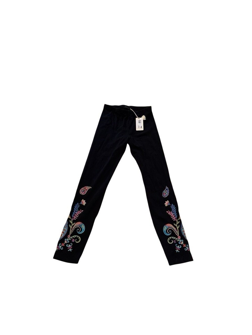 Johnny Was Womens Black Karime Legging Size XS Embroidered NWT